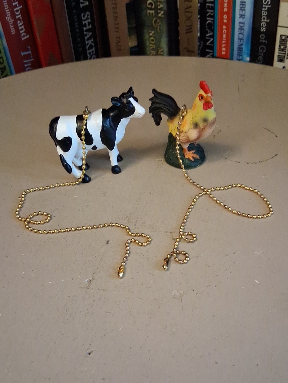 Cow and Rooster Celing Light And Fan Cord